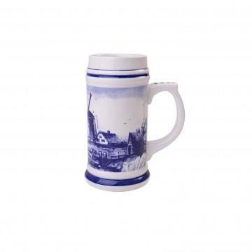 Stoffelijk overschot optocht Misverstand Buy Beer mug windmill 17 cm » Heinen Delfts Blauw