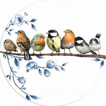 Wall circle Forest Birds 60 cm