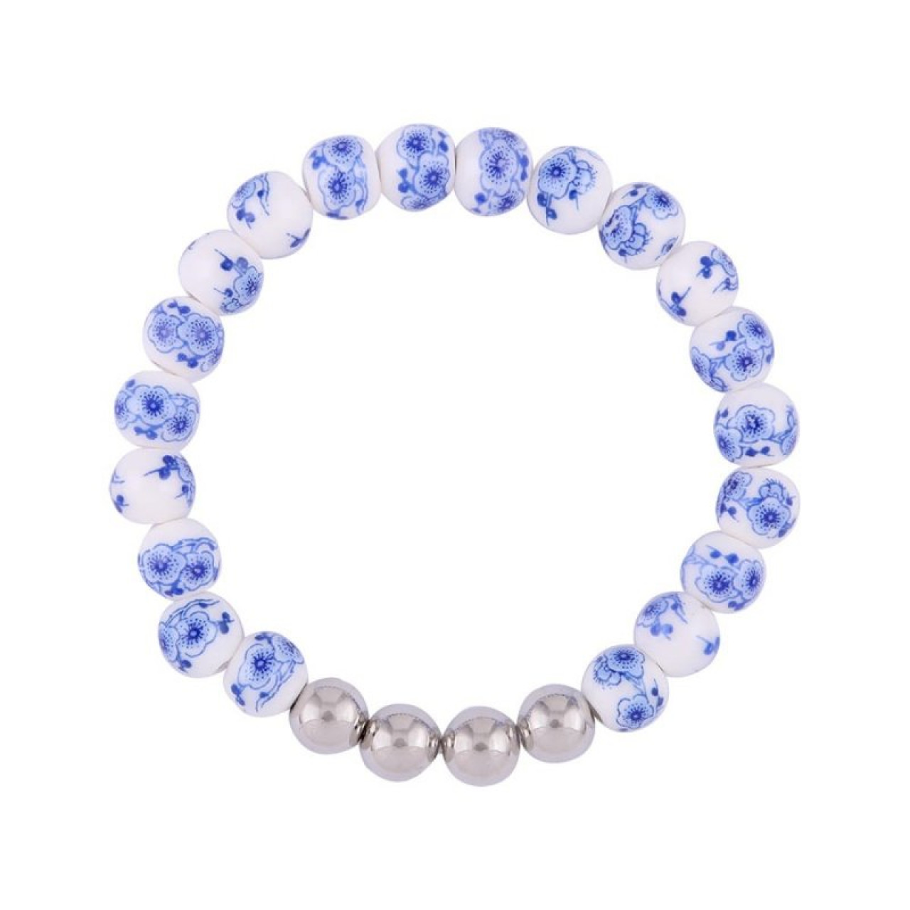 Welvarend Ongewapend Ontwijken Buy Bracelet flowers and silver colored pearls » Heinen Delfts Blauw