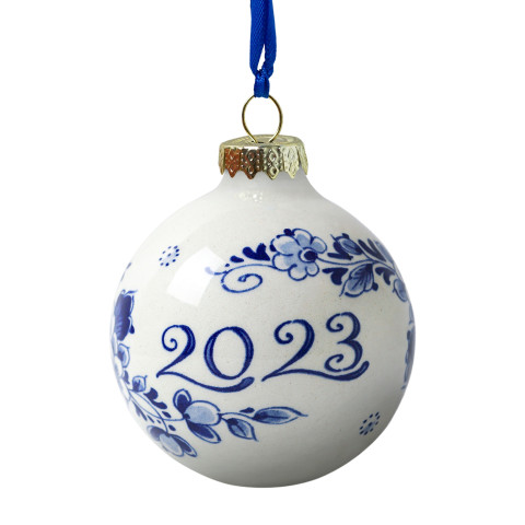Kerstbal 2023 Delfts blauw Heinen Delfts Blauw