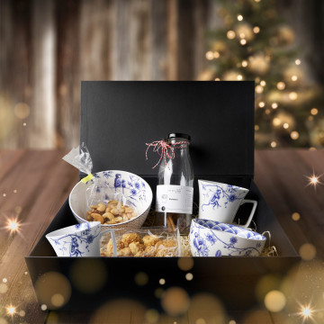 Kerstpakket met Aapjes servies van Janny - Heinen Delfts Blauw