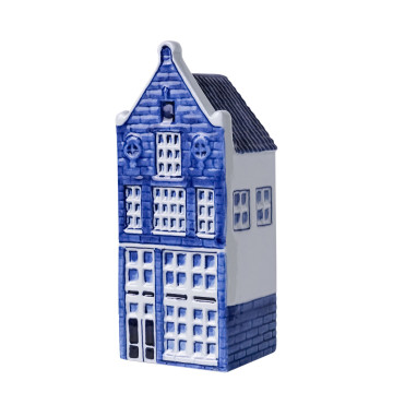 Handgeschilder Delfts blauw huisje met puntdak