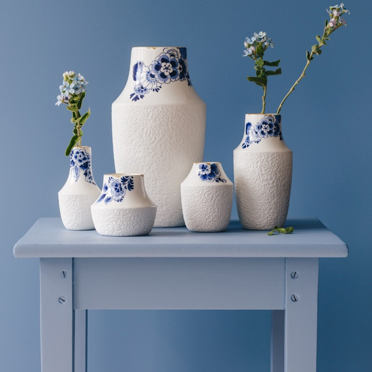 Buy Blauw Bloesem vases of 5 » Heinen Delfts Blauw