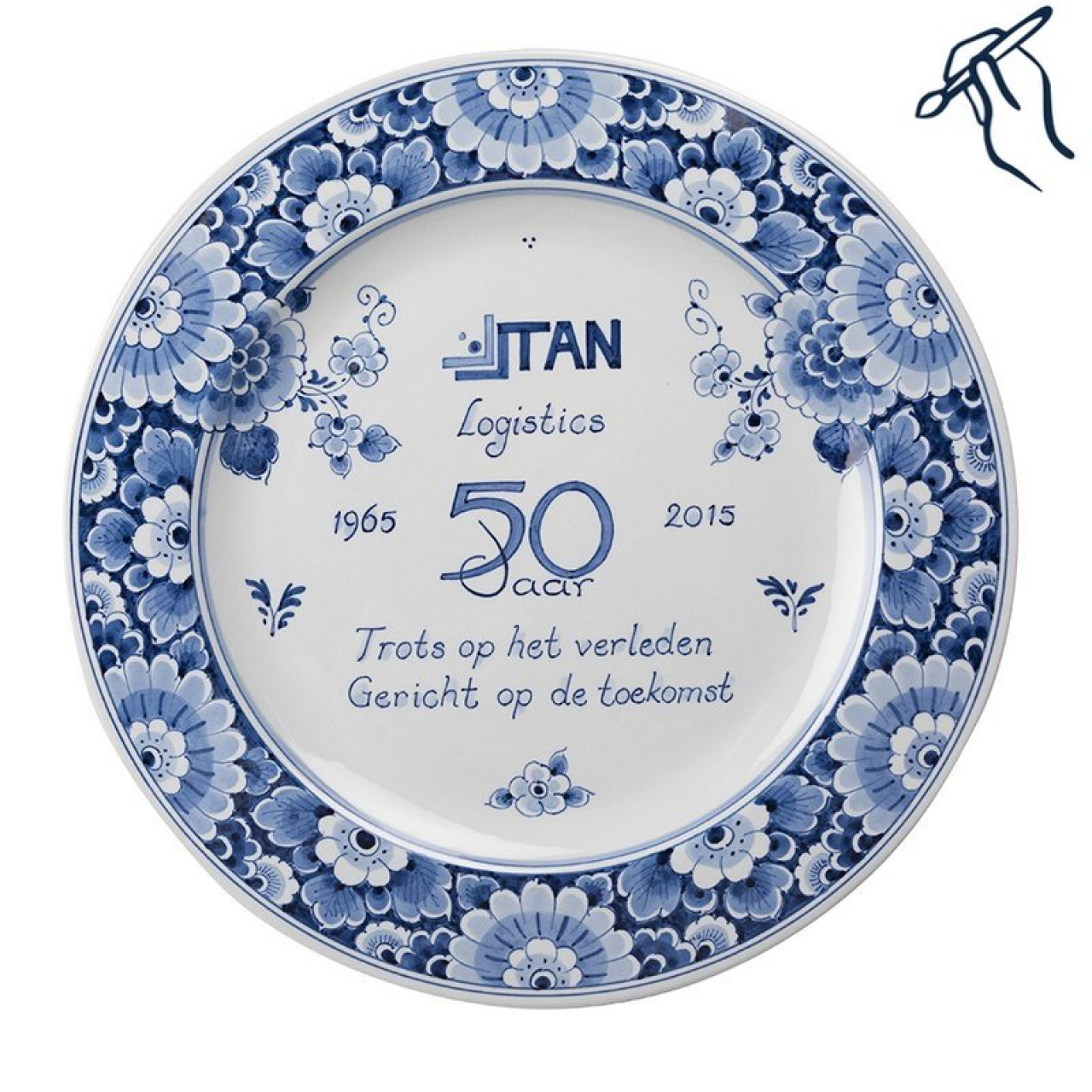 Praten rijst Trein Buy Customized plate 29,5 cm (incl. 25 characters) » Heinen Delfts Blauw